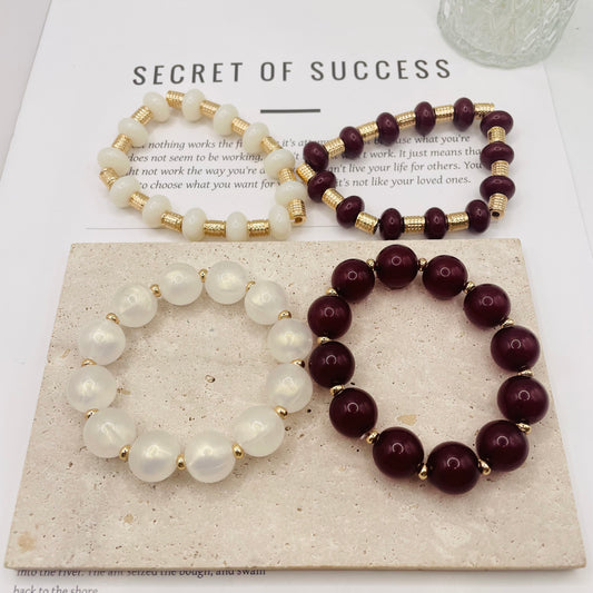 JI JOYA VENTA AL POR MAYOR,Combinación de pulsera de dos cuentas de moda