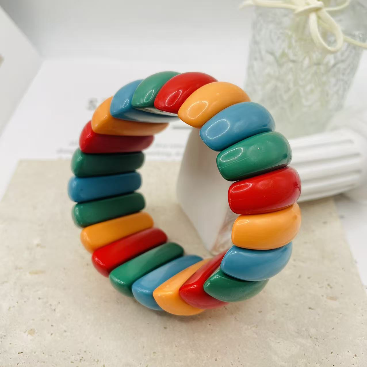 JI JOYA VENTA AL POR MAYOR,Pulseras elásticas de colores