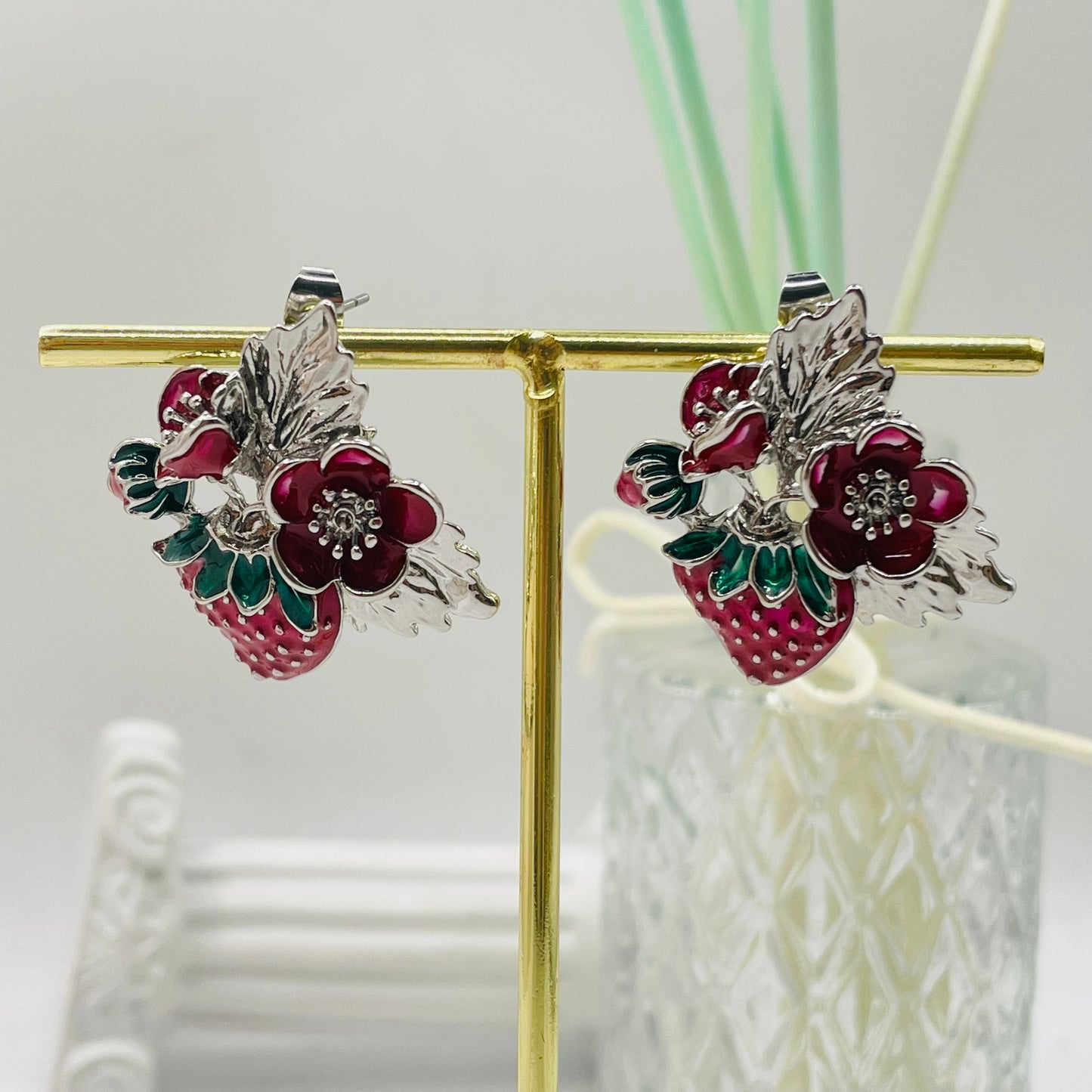 JI JOYA VENTA AL POR MAYOR,Pendientes estilo fresa