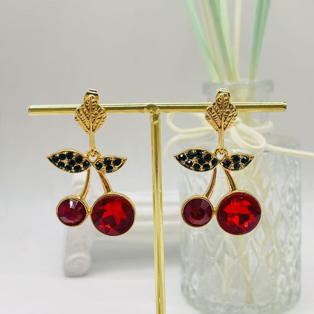 JI JOYA VENTA AL POR MAYOR,pendientes de cereza
