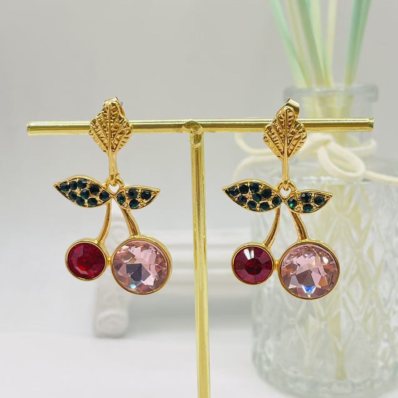 JI JOYA VENTA AL POR MAYOR,pendientes de cereza