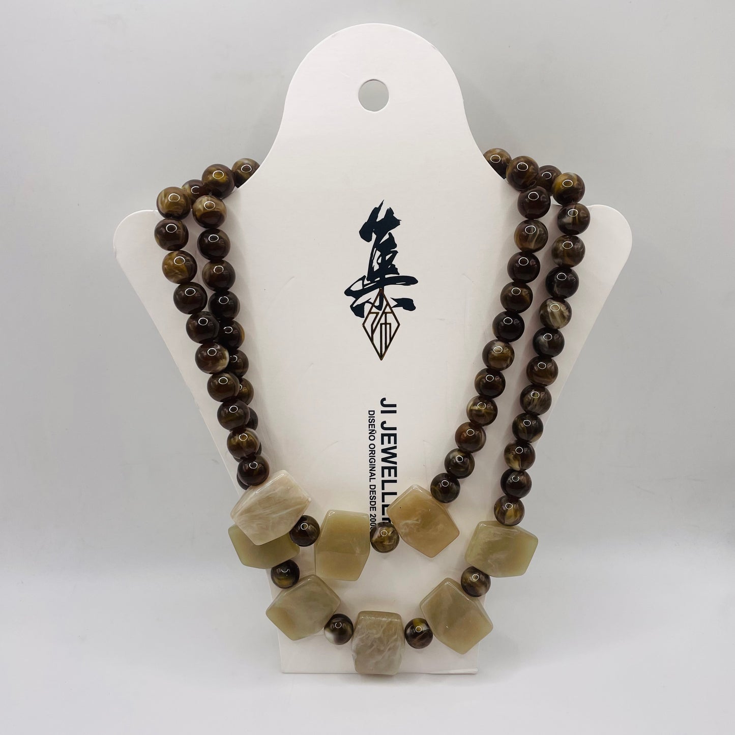 JI JOYA VENTA AL POR MAYOR,Collar doble de pedrería