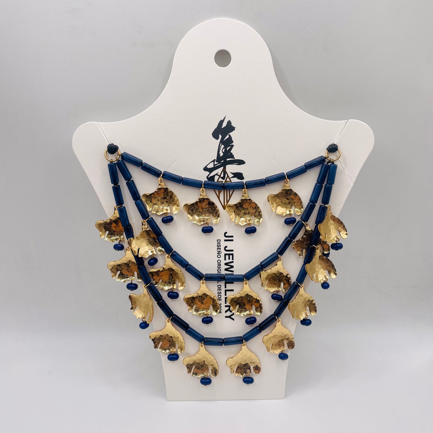 JI JOYA VENTA AL POR MAYOR,Collar de cuerda con colgante en forma de hoja de varias capas
