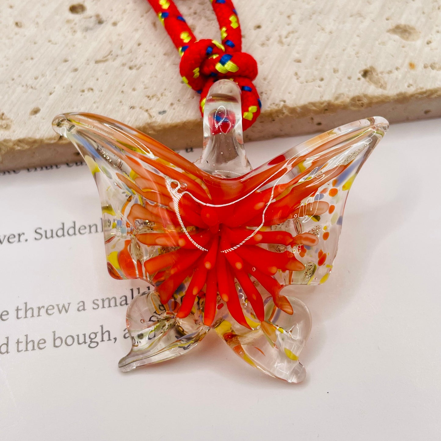 JI JOYA VENTA AL POR MAYOR,Collar con colgante de nudo de mariposa